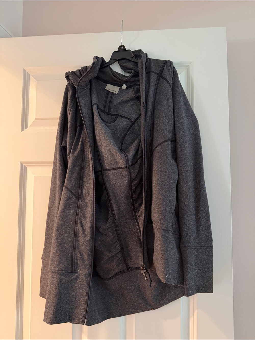 Athleta Charcoal Gray Hooded Utility Jacket